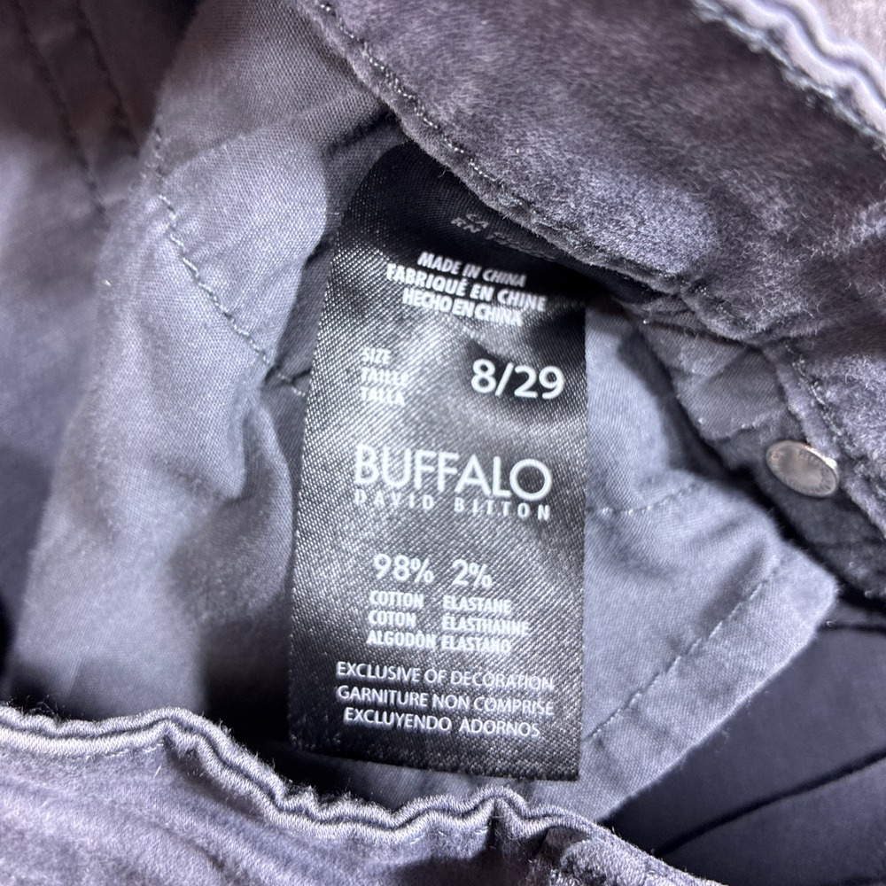 Buffalo David Bitton Skinny Jeans Womens 8/29 Gray Ankle Grazer Mid-Rise - Picture 5 of 13